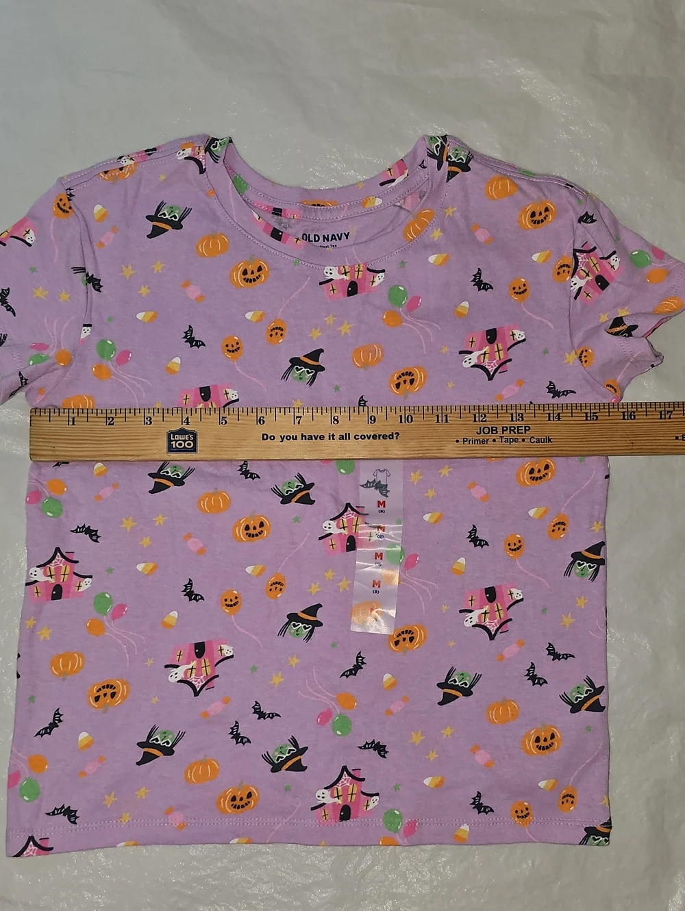 Old Navy Printed Softest Short-Sleeve T-Shirt Girl Medium 8 Halloween Themed New